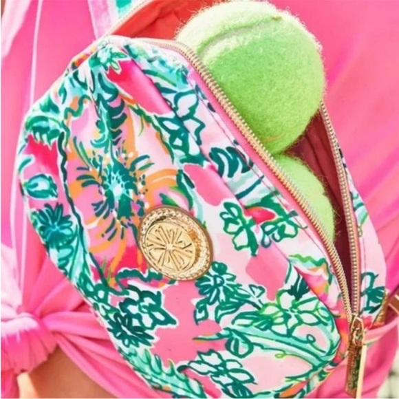 NWT Lilly Pulitzer Runaround Printed Belt Bag in Soleil Pink Perfect Poppy GWP - Picture 3 of 7